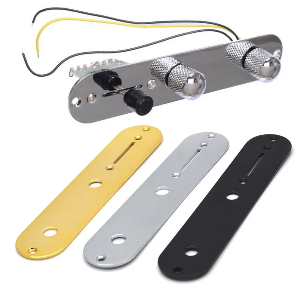 Electric Guitar Control Metal Plate 16x3.43cm Musical Instrument Guitar Accessories For Tele Style Guitars Chrome Black Gold