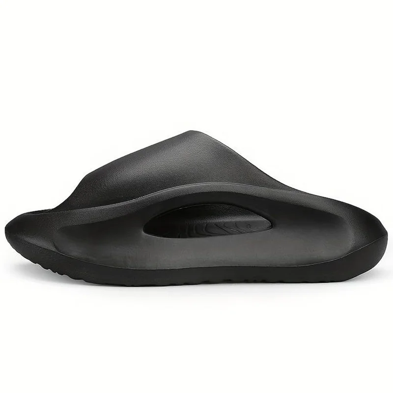 Men's Cloud Slides, Casual Non Slip Slippers, Open Toe Shoes For Indoor Outdoor Beach Shower, Spring And Summer