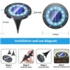 Solar Ground Lights Outdoor 12LED Solar Lights Waterproof Solar Garden Lights for Pathway Yard Halloween Christmas Decorations 5