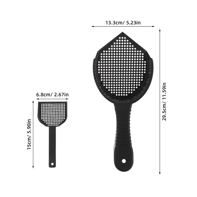 2Pcs Cat Litter Scoop Plastic Ergonomic Handle Fine Sifting Design for Litter Box Reptile Habitat Cleaning Efficient Pet Waste 6