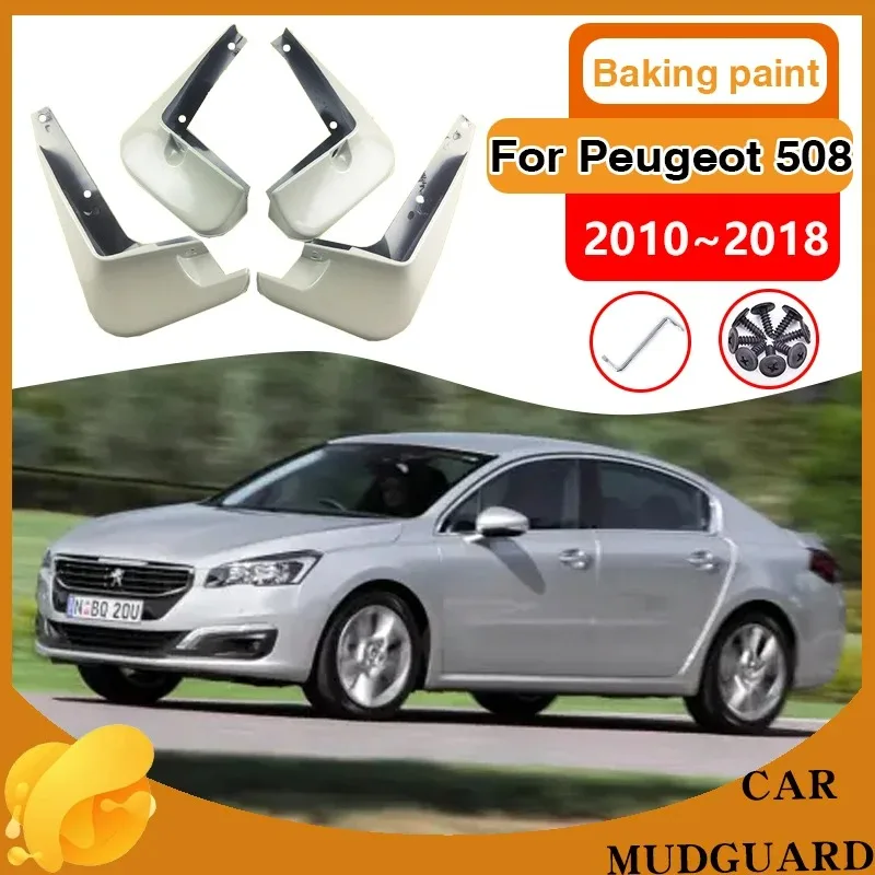 

Car Rear Wheel Mudguards for Peugeot 508 Sedan 2010~2018 MudFlaps Guards Front Fender Baking Paint Protect Mud Flaps Accessories
