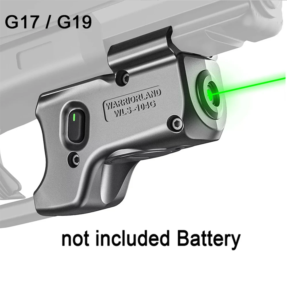 Alleen voor Glock G17/19 (Gen 3-5)/23 /31 /32(Gen 3-4) /19 /44 /45 (Gen 3-5), rood groen licht, geen batterij, met aan/uit-indicator