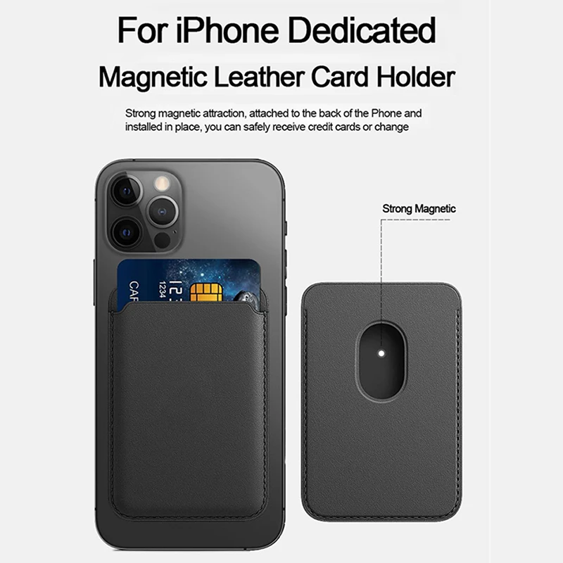Official Original Leather Magnetic Safe Wallet Card Bag For Apple iPhone 12 13 Pro Max Mini Case Card Package Card Holder Capa iphone 13 pro max case