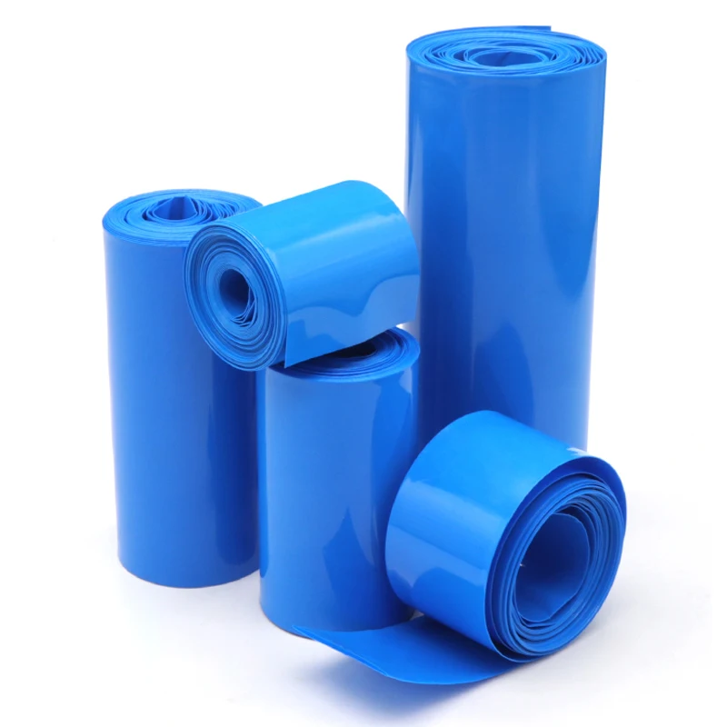 1 Meter Blue 18650 Lipo Battery PVC Heat Shrink Tube Pack 7mm 180mm