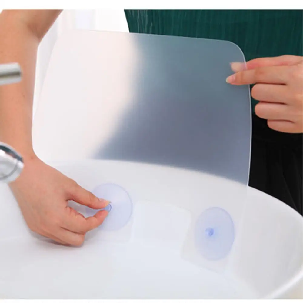 Basin baffle kitchen sink splashback with suction cup waterproof screen for washing dishes fruit and vegetable waterproof board