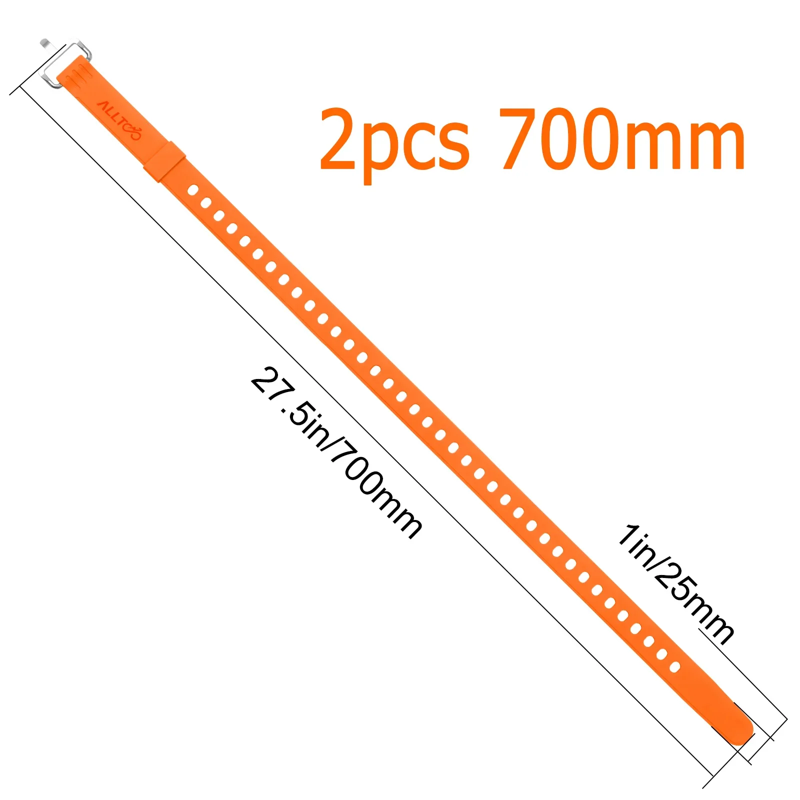 Set of 2 Soft Rubber Straps for Cycling and Gear Securing - 50cm & 70cm