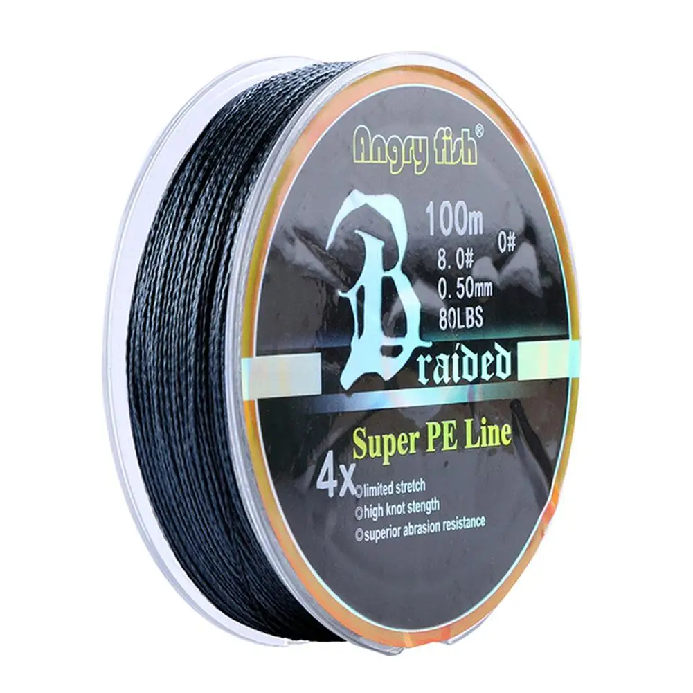 

Angry-fish 100m 4 Strands Pe Fishing Line 10lb-80lb Anti-bite Super Strong Wear-resistant Lure Braided Wire