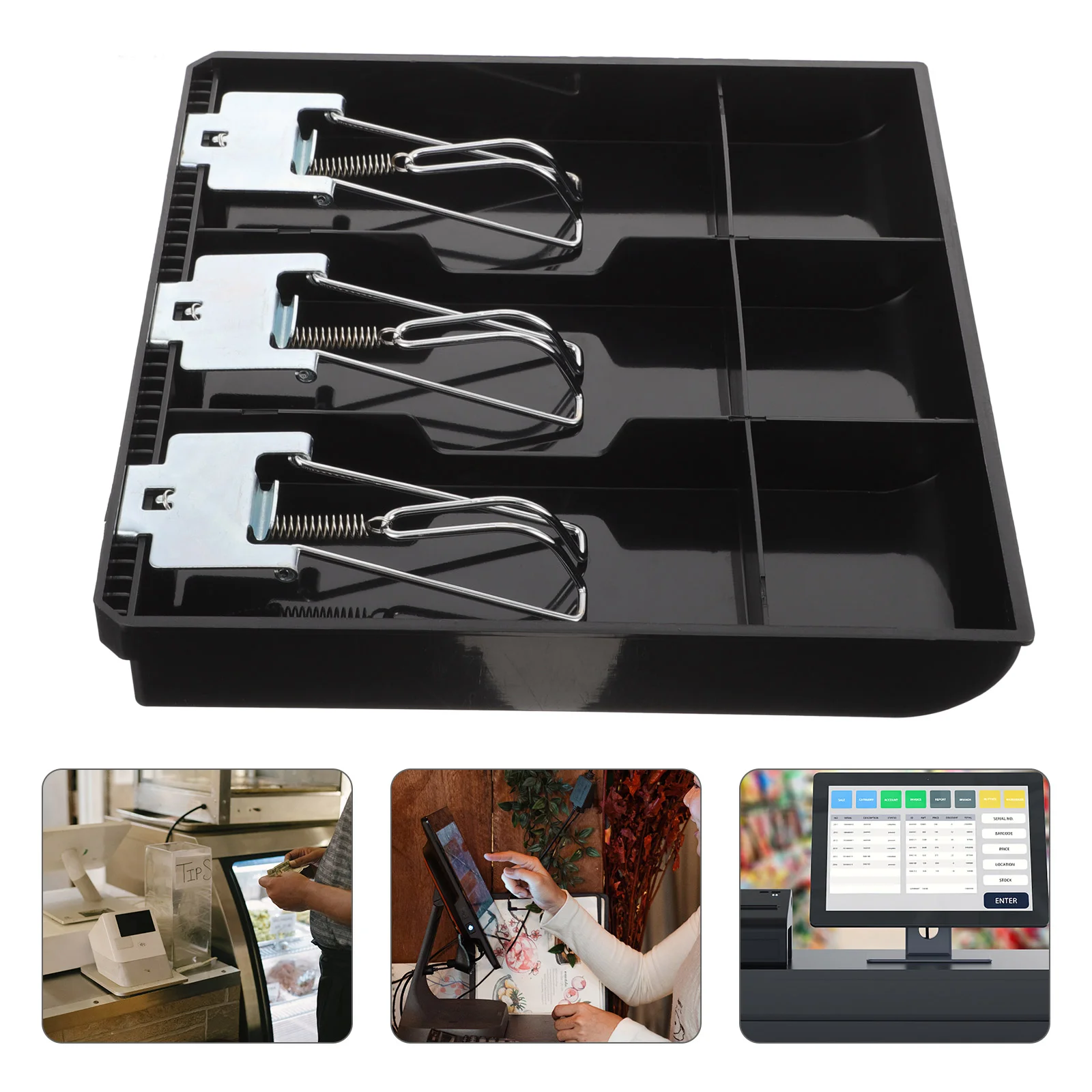 

Cash Register Drawer Insert Tray Plastic Drawers Supermarket Organizer Banknote