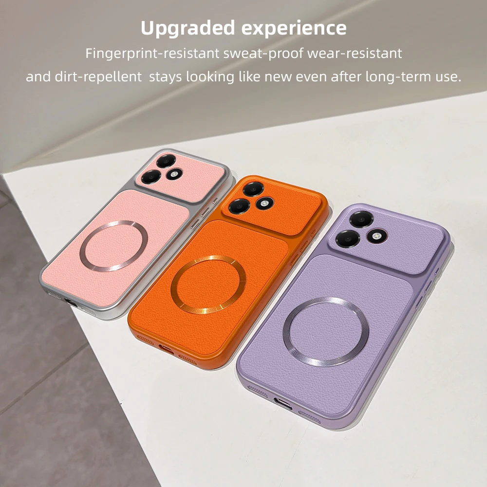 Luxury Leather Matte Magnetic Soft TPU Phone Case