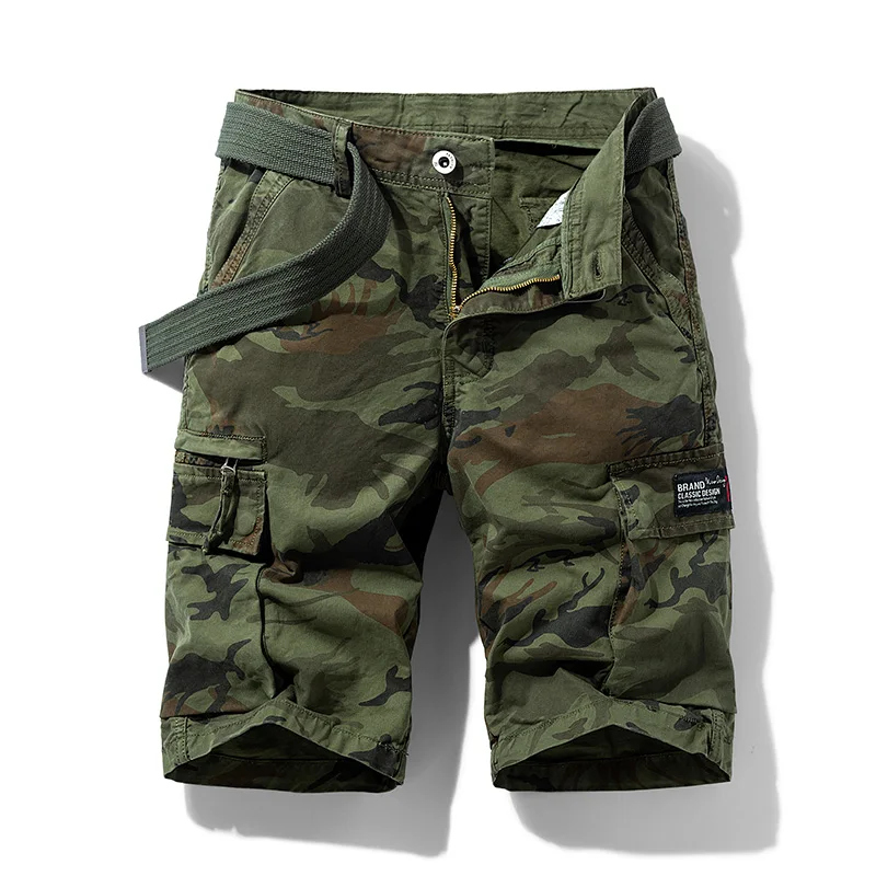 Multi-Color Workwear Shorts Men's Summer Camouflage Printed Loose Five-Point Casual Versatile Youth Straight Multi-Pocket Pants