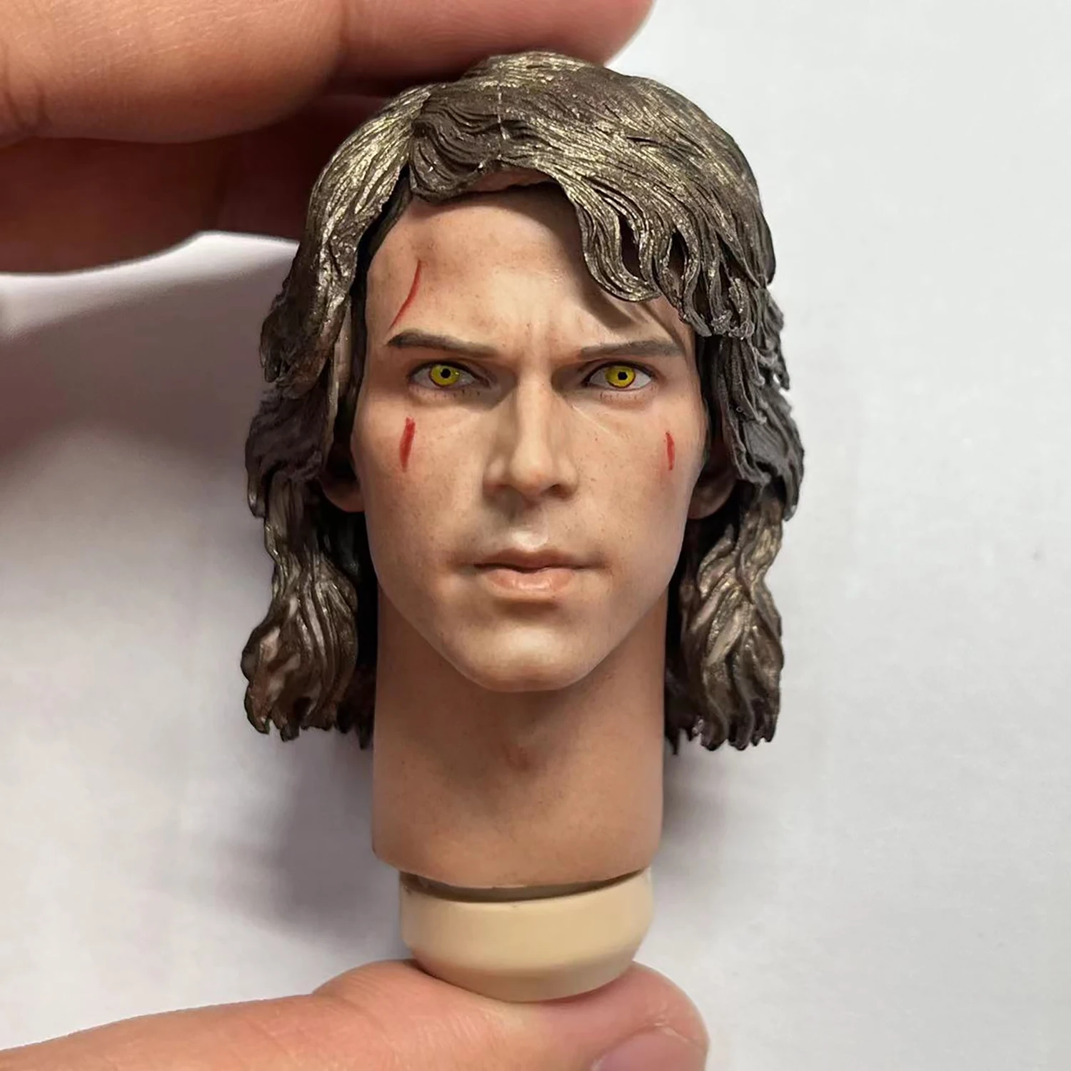 

1/6 Enchanted Anakin Head Carving PVC Head Model for 12" Hot Toys Action Figure