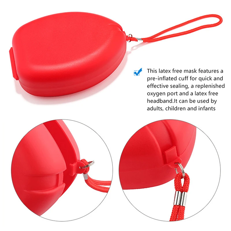 First Aid CPR Breathing Mask Protect Rescuers Artificial Respiration Reuseable One-way Valve Tool