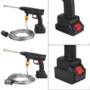 70Bar 1500W Wireless High Pressure Car Wash Washer Gun 50000mah Foam Generator Water Gun Spray Cleaner for Makita 18V Battery 4