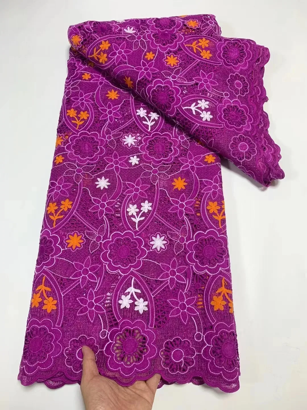 

Luxury 2024 African Lace Fabric 5 Yards High Quality Sequin Embroidery Nigerian Party Wedding Asoebi Lace Material Women Dress