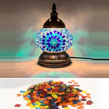 DIY Turkish Mosaic Light Material Package Handmade Table Lamp Design Lovers Parent-child Glass Night Lampara Birthday Gift 1