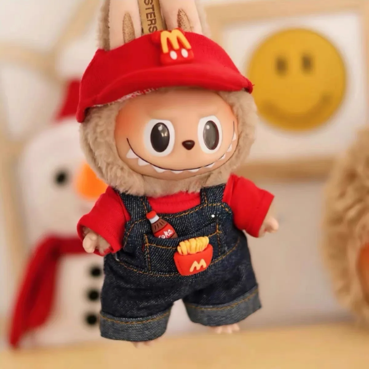 thumbnail image 1 of 17cm Original Labu Doll Clothes Heartbeat Macaron Baby Pendant Clothes Enamel Face Labuwa Clothes Replacement No Doll Only Cloth, 1 of 5