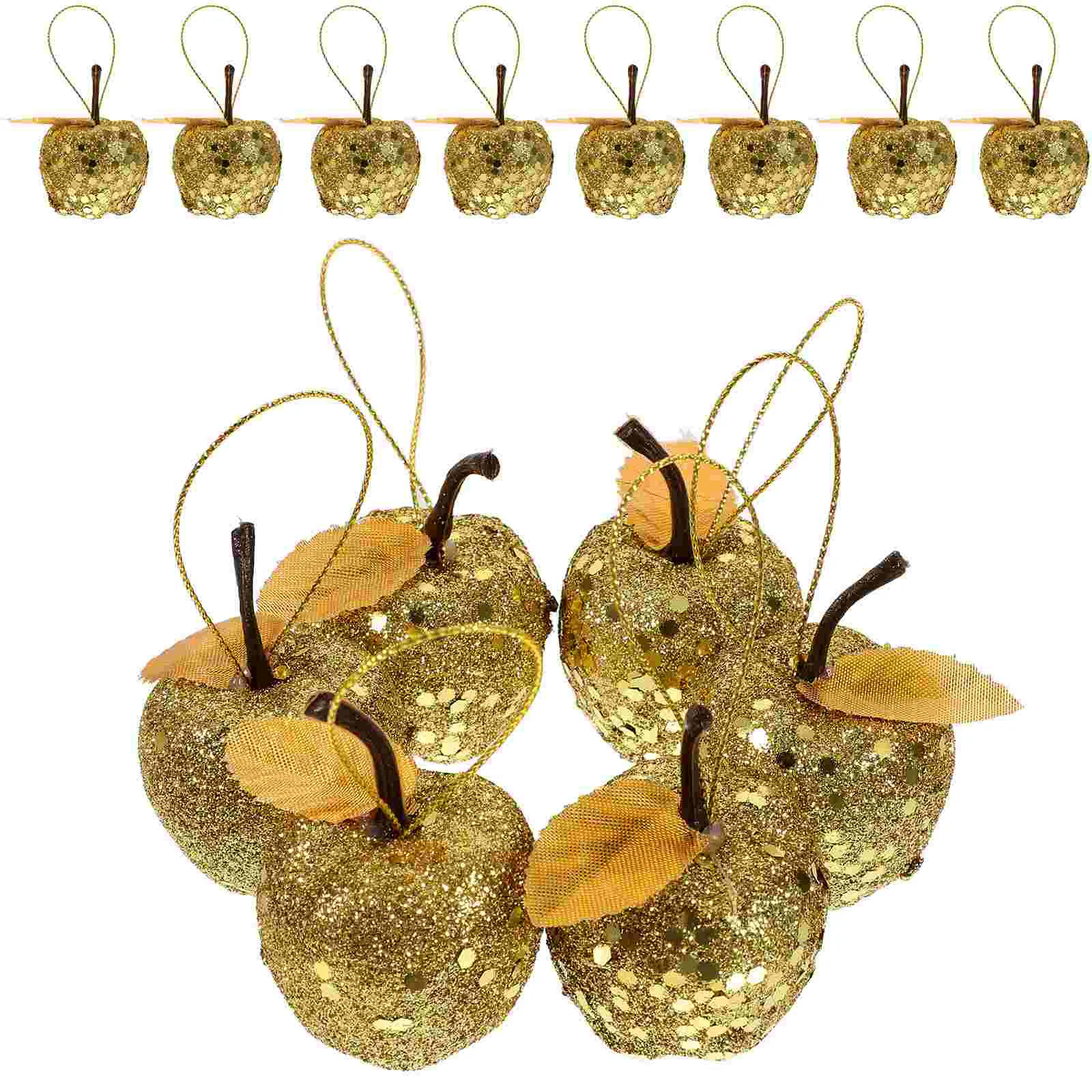 

3.5cm Red Golden Apples Christmas Tree Hanging Pendant Events Fruit Ornaments Xmas New Year Wedding Party Decoration
