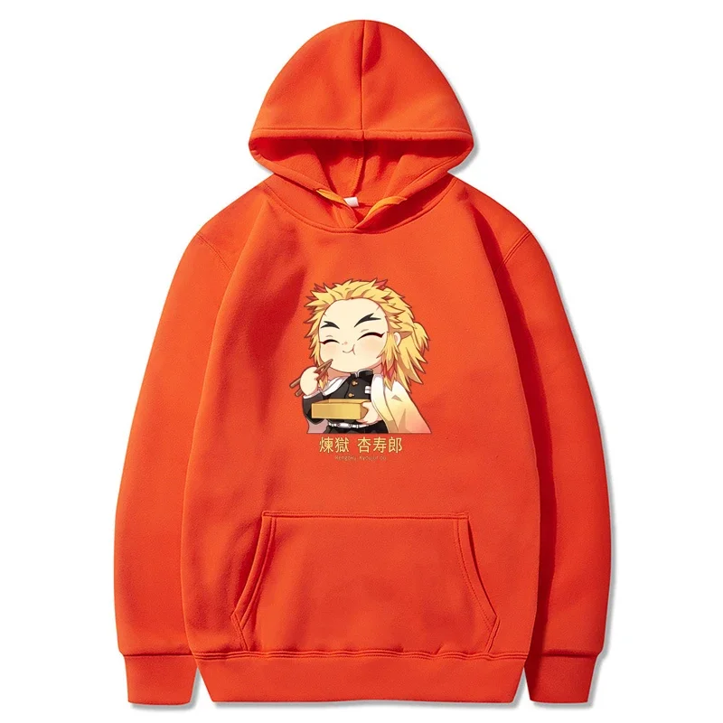 thumbnail image 1 of Sudadera con capucha de manga larga para mujer, suéter con estampado de Anime Demon Slayer, Kimetsu No Yaiba, Rengoku, Kyoujurou, Unisex, Otoño e Invierno, 1 of 3