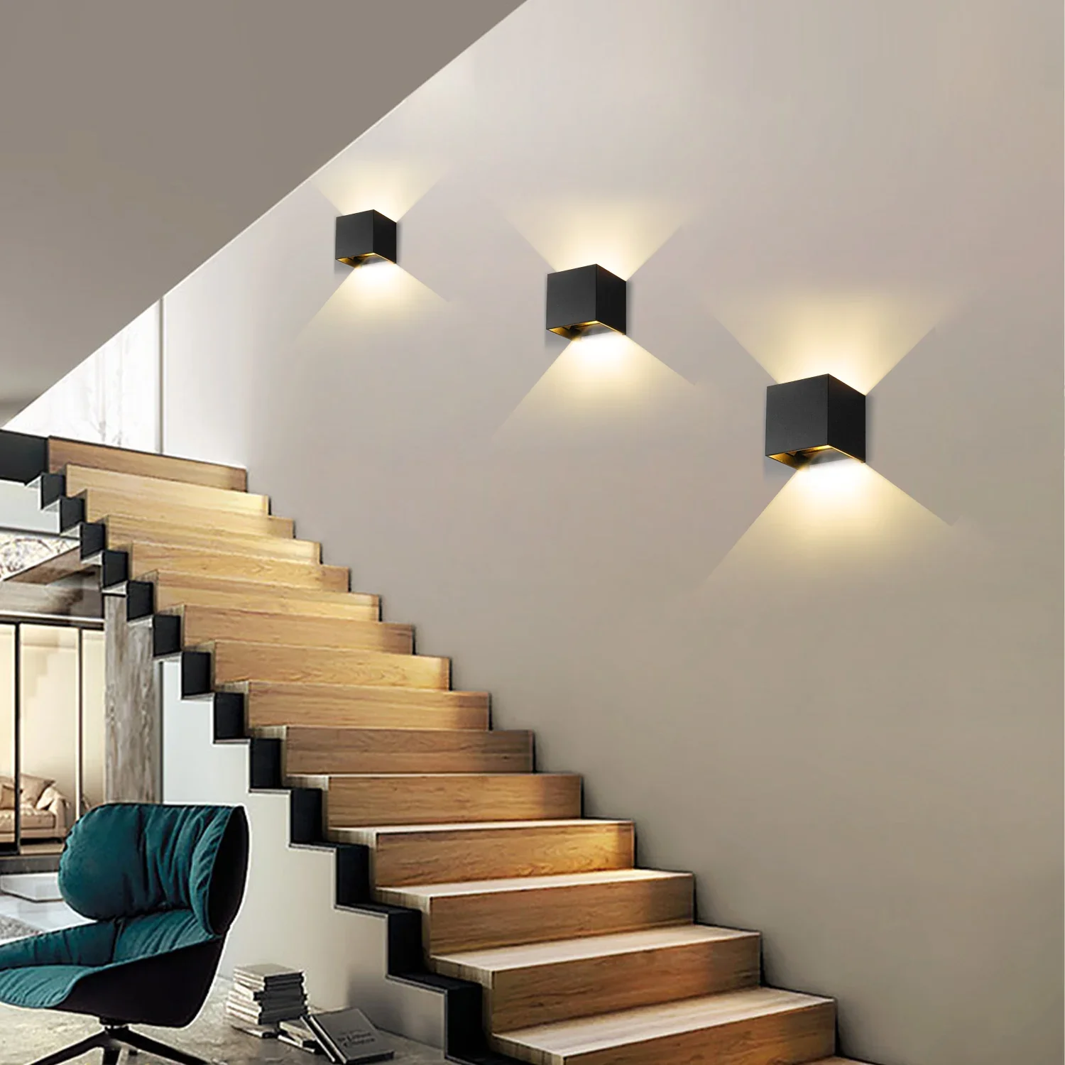 Led Wall Lamp Wall Light Led Wall Lamp Waterproof External Wall Sconce Lights Outdoor Lighting Fixture For Home Decor Stairs Garden Bedroom Street Lamps