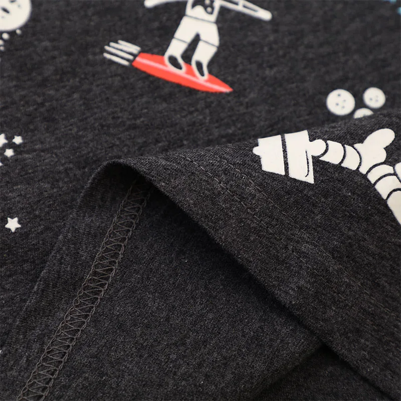 Fashion Summer Blouses Children's Clothing Luminous Universe Space Kids Clothes Baby Boys Short Sleeves T Shirts