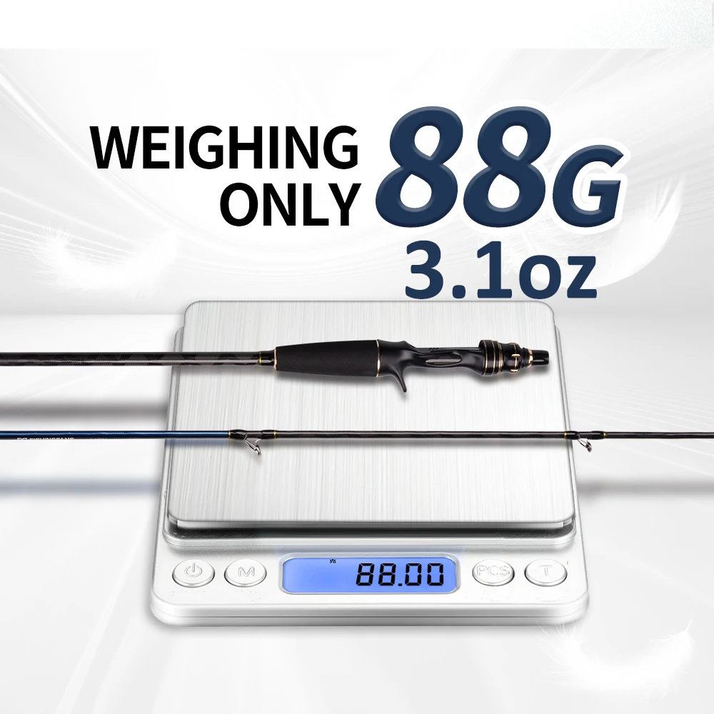 Canne jigging puissante 1.75m avec pointe titane pour seiche et calmar - Pêche en bateau professionnelle