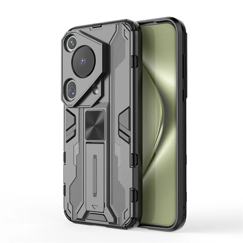 Shockproof Armor Phone Case with Camera Lens Protection and Stand Holder