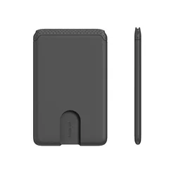3M Adhesive Silicone Phone Wallet - Fashion Minimalist Credit Card Holder Sticker (Black)