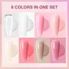 MIZHSE 15G Extension Nail Gel Non Stick Hand Solid Easy Stick Nail Patch Gel No Flowing Non Sticky Builder Gel Clear Nude Pink 2