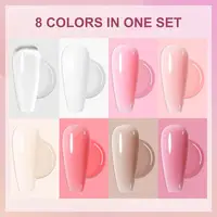 MIZHSE 15G Extension Nail Gel Non Stick Hand Solid Easy Stick Nail Patch Gel No Flowing Non Sticky Builder Gel Clear Nude Pink 2