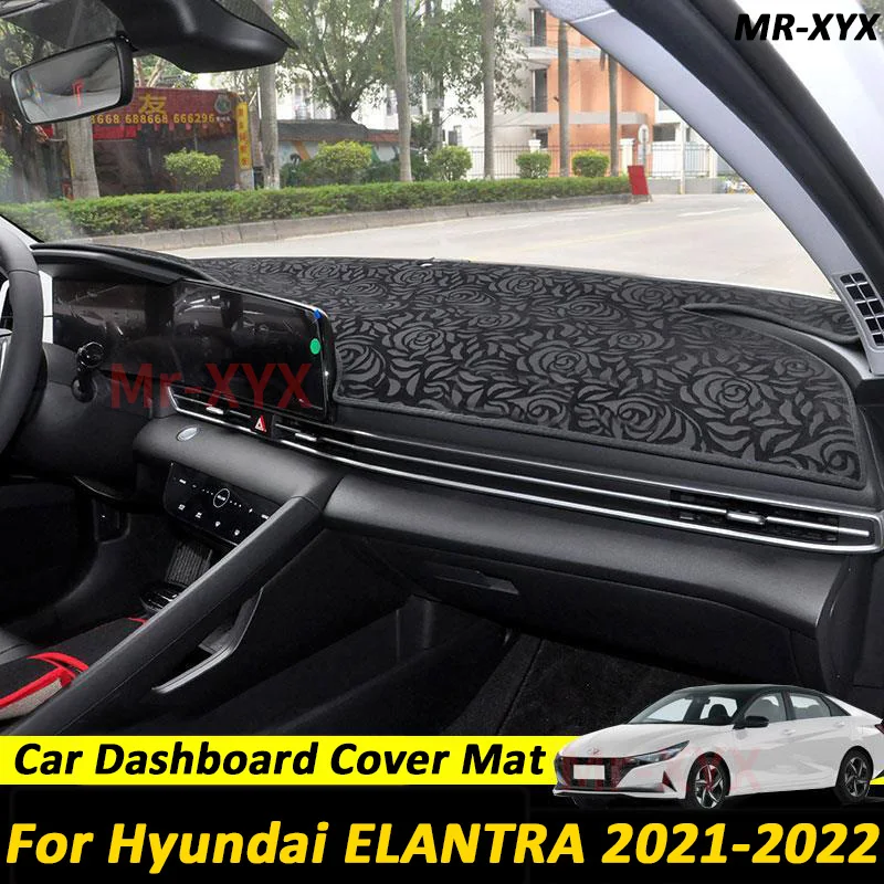For Hyundai ELANTRA 2021 2022 Car Dashboard Cover Mat Dash Board Sun Shade Pad Anti UV