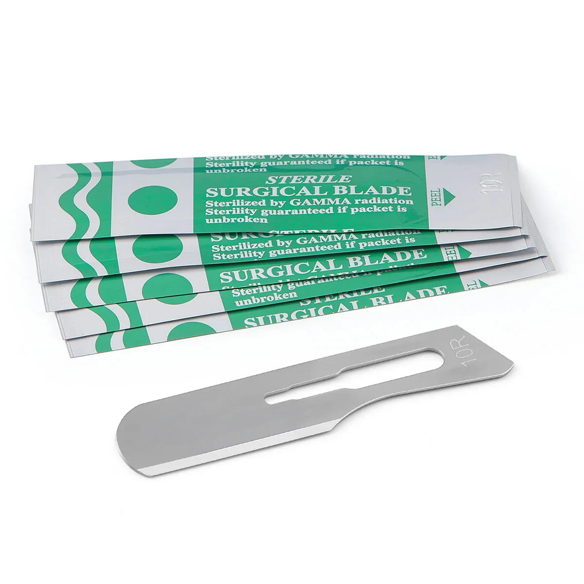 100PCS AZDENT Dental Chirurgische Skalpell Sterilisierte Klingen Kohlenstoffstahl Größe 10/10R/11/15 # Instrumente – Detail 12