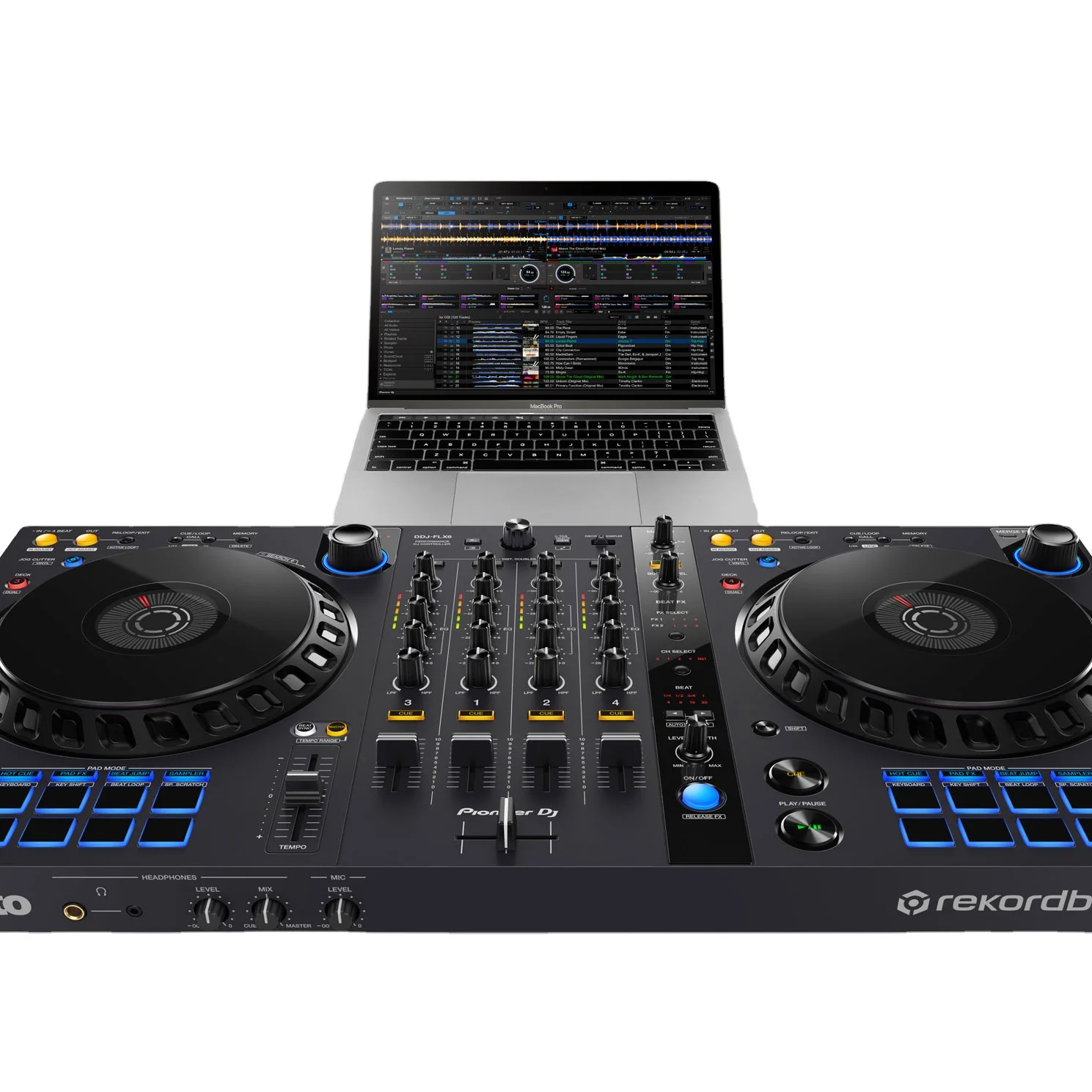 

Качественная новая модель Pioneer DJ D-FLX6 4-колодный контроллер и Serato