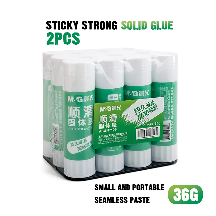 

2pcs M&G 7105 Solid Glue 36G Handmade Glue Heavy Body Glue Stick Student Office Supplies Wholesale PVA M&G 36g 80*19mm