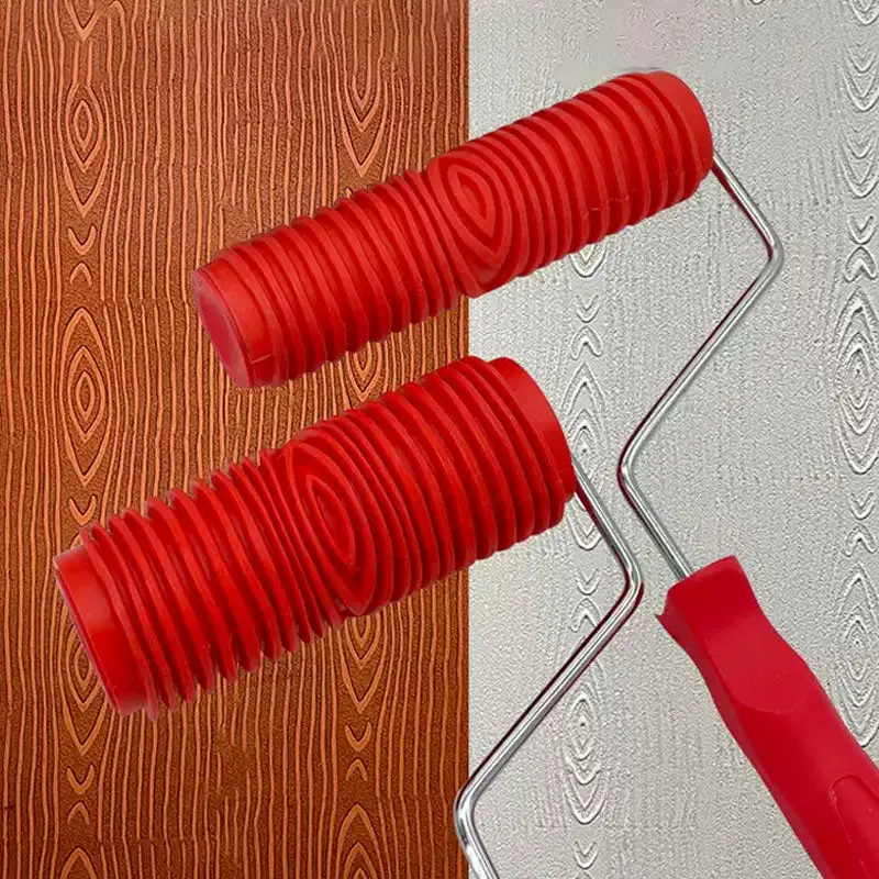 Description Picture 2 of itemEmbossing roller texture paint printing texture art coating wood grain rubber liquid straight line wall film construction tool