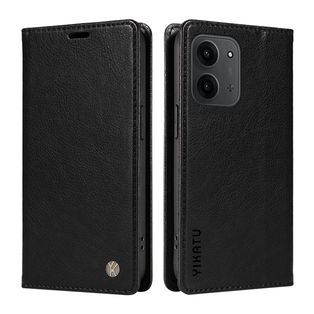 Premium Litchi Stria Magnetic Flip Leather Case