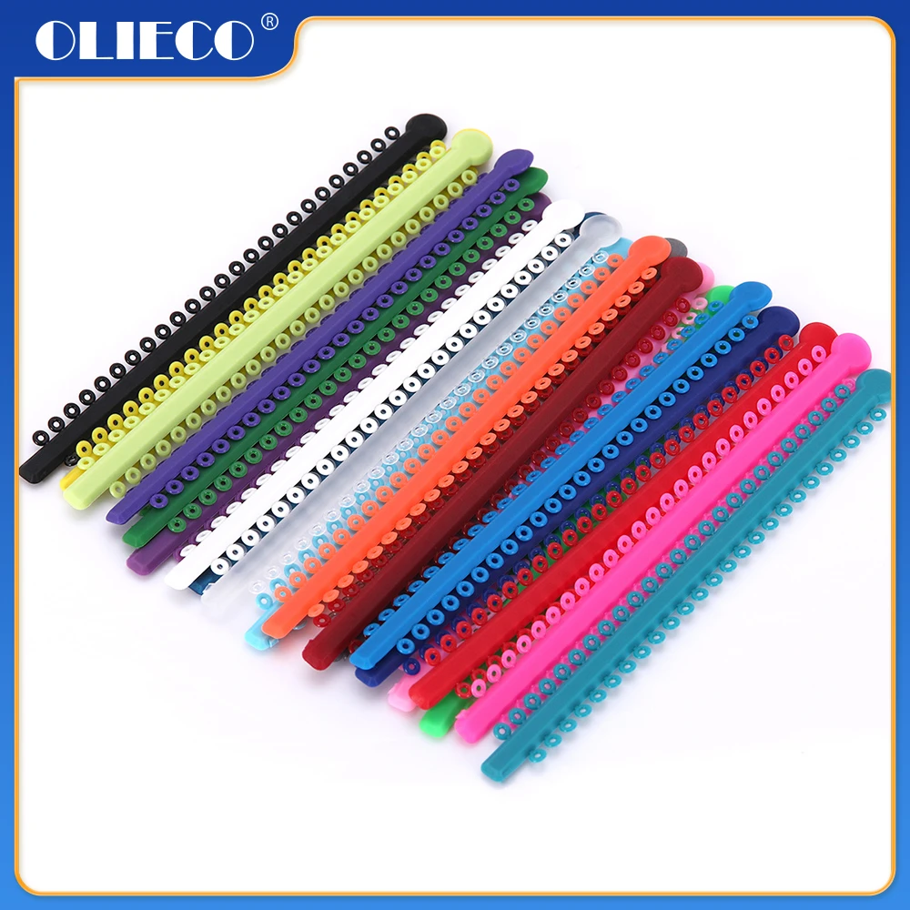 Dental Elastic Ligature Bands Laços Elastomeric para ortodôntico Brace