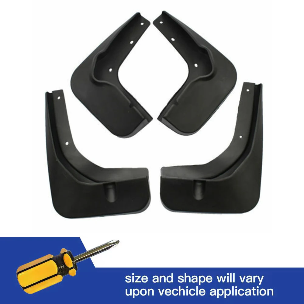 

4Pcs Front & Rear Mud Flaps Splash Guards Mudguards Black Fit For Volkswagen VW Passat Sedan 2011-2016