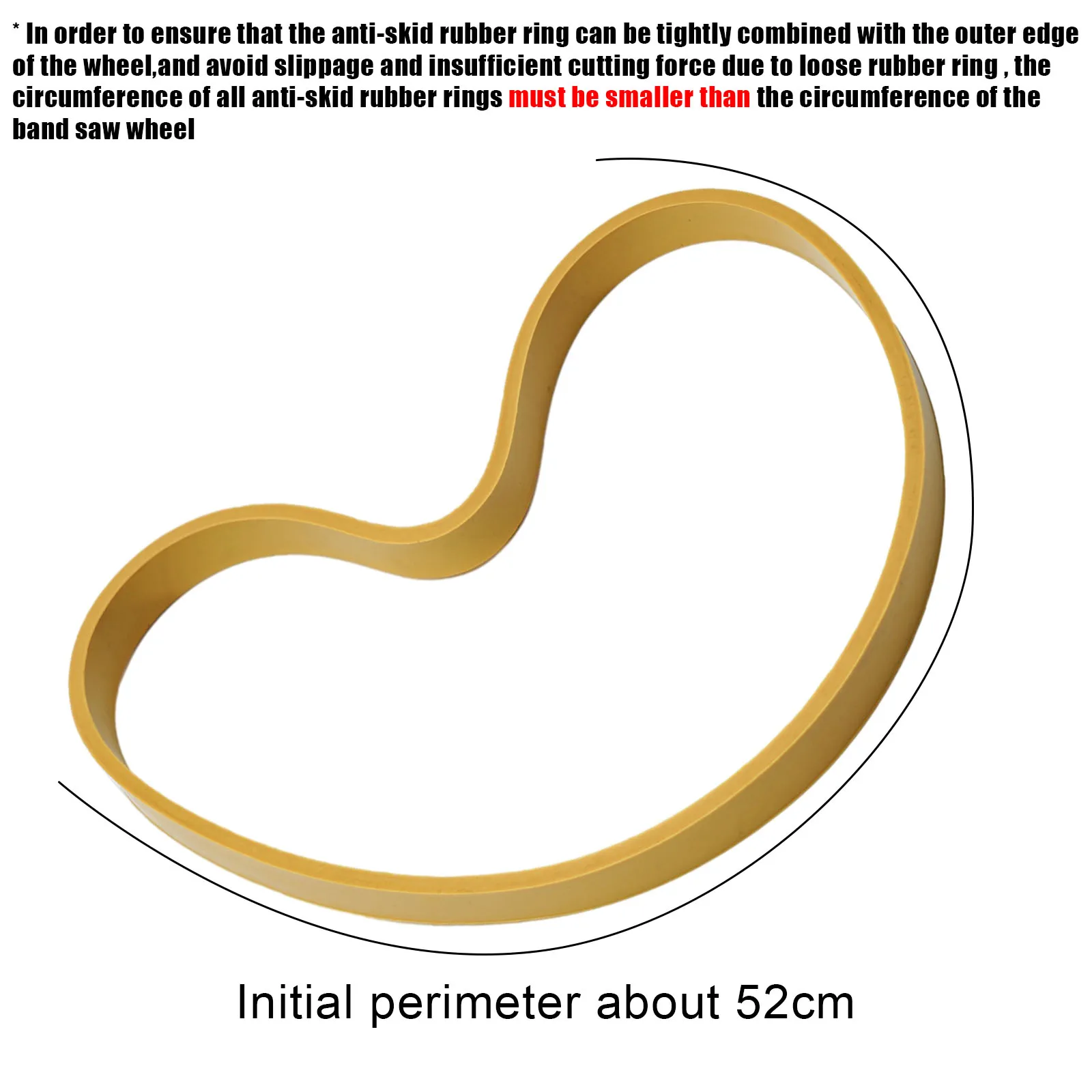 

Rubber Band Saw Rubber Band Wear Resistance WoodWorking Band Workshop Equipment Toughness 8 Inch 8\" X 1/2\" X 0.12\"