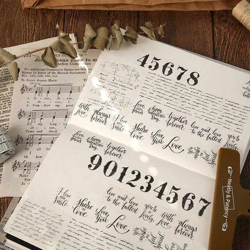 Journamm 11 Design Vintage Washi Paper Tape DIY Scrapbooking Stickers School Supplies Decoration Creative Stationery Tapes 6
