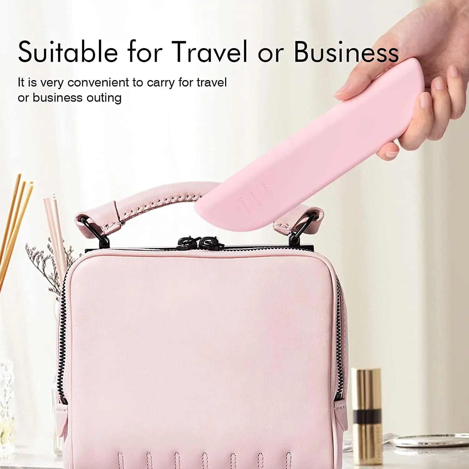 Silicone Travel Makeup Brush Holderfor Women Trendy Portable Soft Makeup Brush Storage Organizer With Magnetic Closure