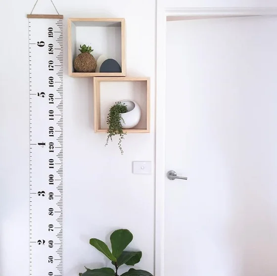 20*200cm Height Measure Wall Hanging Baby Child Kids Growth Chart Height Measure Ruler Wall Sticker for Room Home Bedroom Decor