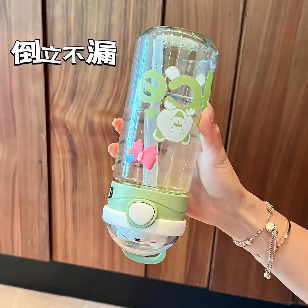 Buy Wholesale China Plastic Kids Water Bottle With Straw Cute