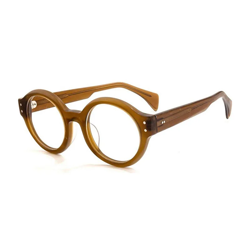 Hochwertige Runde Cetate Bunte Brillengestell Männer Frauen Großes Gesicht Abnehmen Mode Optische Brillen HL56037 – Detail 8