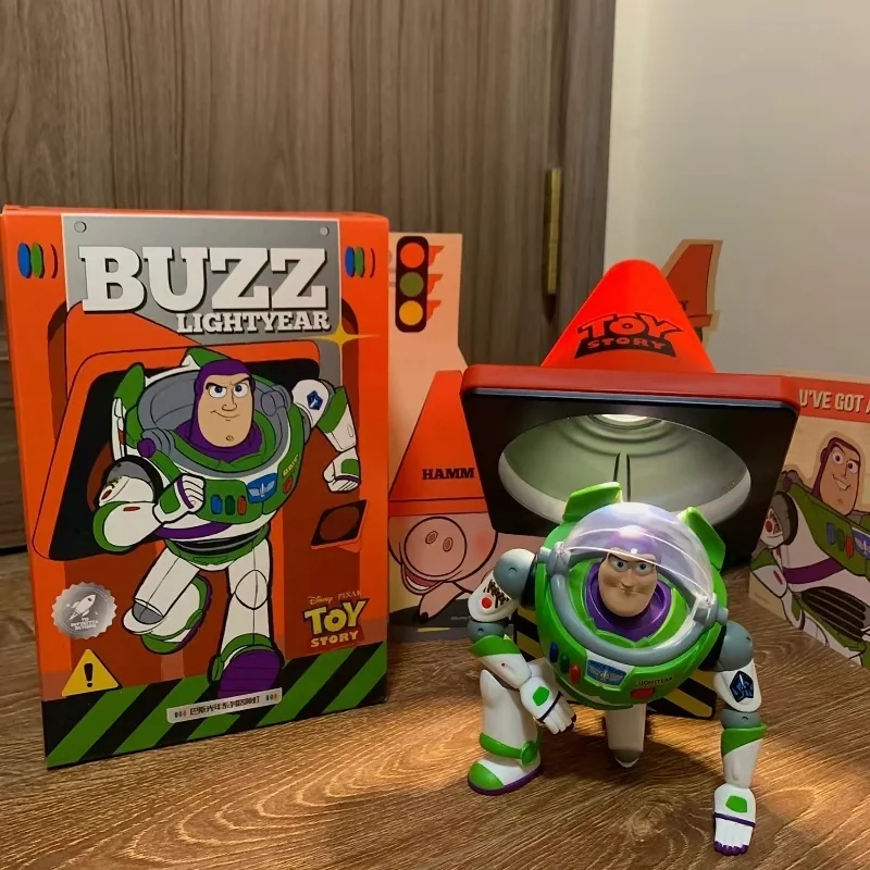 Original Disney Buzz Lightyear Roadblock Light Toy Story Series Lighting 5h Long Endurance Ornament Collection Toys Gifts