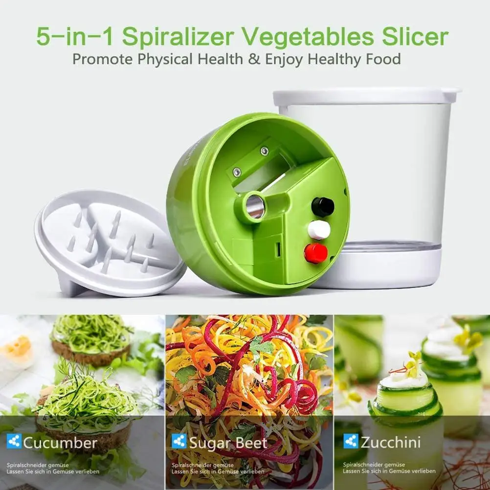 Manual Spiral Cutter Vegetable Slicer – Kitchen Gadget for Carrots & Cucumbers 2