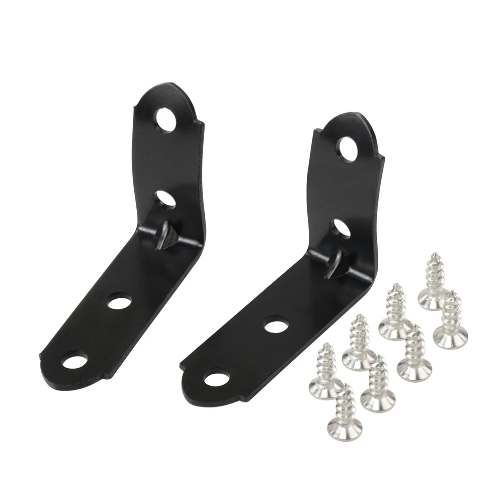 PQY - 2pcs Glove Box Lid Hinge Snapped Repair Kit Hinge Brackets With Screws For Audi A4 S4 RS4 B6 B7 8E PQY-CPK01BK