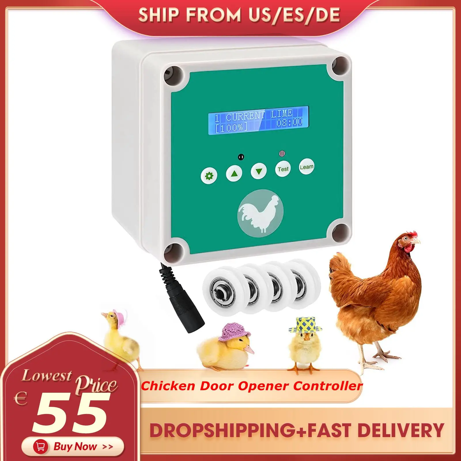 automatic-chicken-coop-door-barn-opener-controller-kit-solar-poultry-equipment-chicken-farm-flap-automatic-remote-control-engine