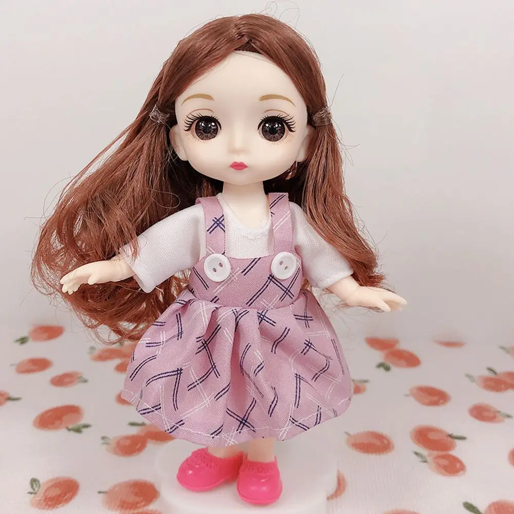16cm Puppe Kleidung Niedliche Prinzessin Kleid Für 1/8 BJD Puppe Tops T-shirt Hoodies Jeans Hosen Anzug Spitze Gestrickte Pullover rock Geschenk Spielzeug – Detail 11