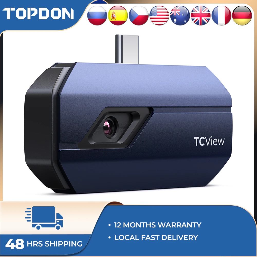 Lo Smartphone Topdon Tc001 Utilizza La Termocamera Per La Misurazione Della Termografia Fotocamera Termica A Infrarossi Per Telefono Cellulare