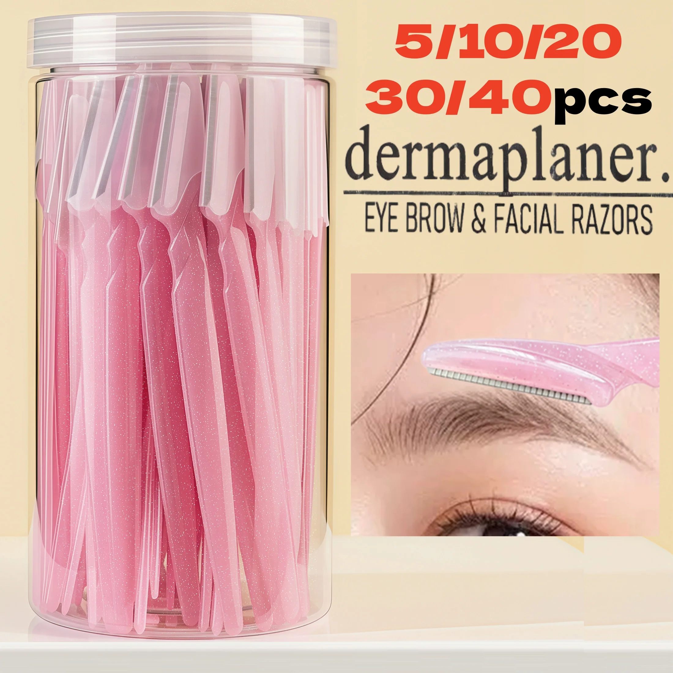 5/10/20/30/40pcs Eyebrow Trimmer Face Blade Shaver Portable Eye Brow Epilation Hair Removal Safety Eyebrow Cutting